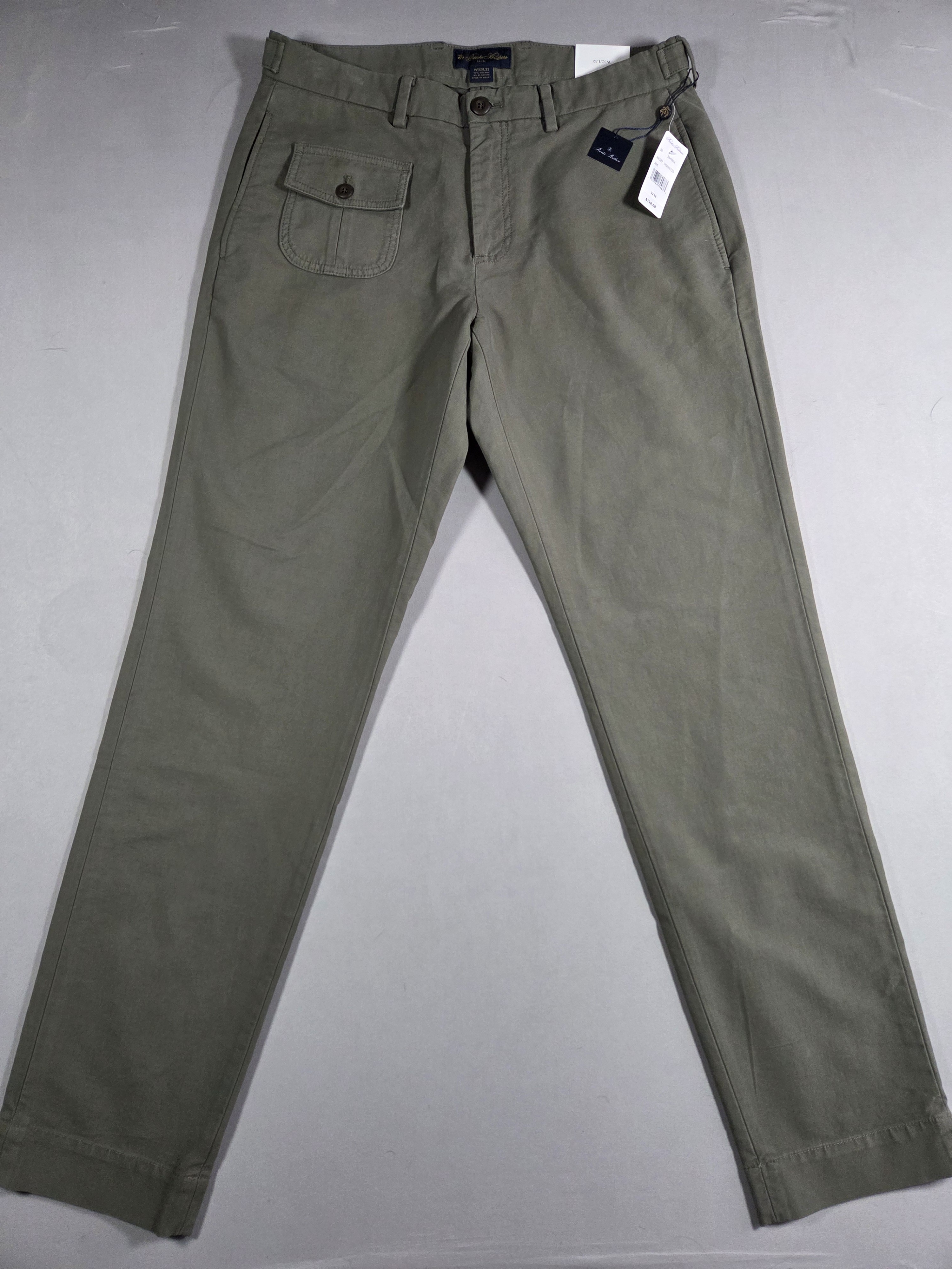 Brooks Brothers Men's Olive Green Casual Chinos $198 New 32x32